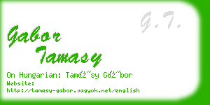 gabor tamasy business card